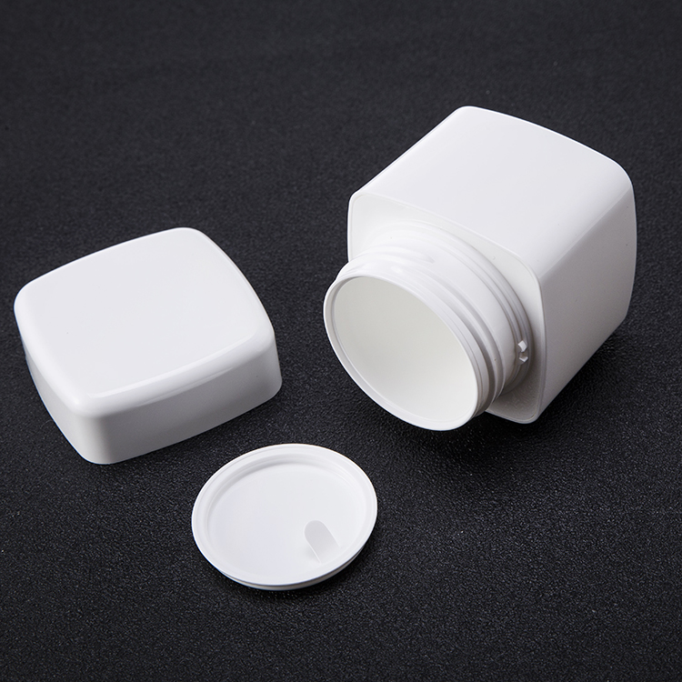 30ml 50ml White Square PP Material Cream Jar Plastic Jar