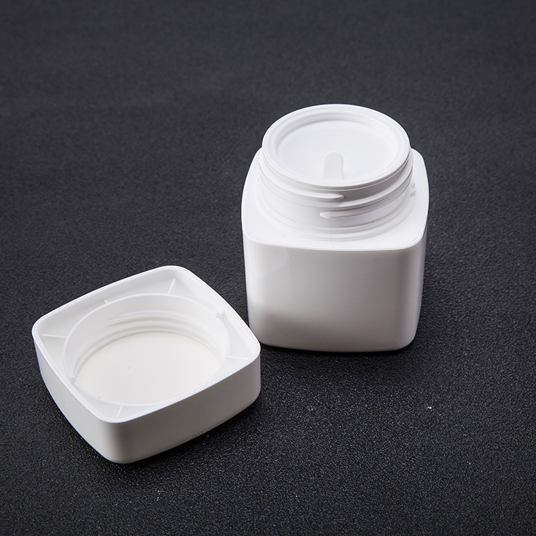30ml 50ml White Square PP Material Cream Jar Plastic Jar
