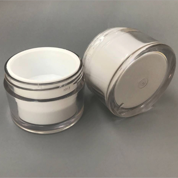 30ml 50ml acrylic cosmetic jar double wall plastic cream jar