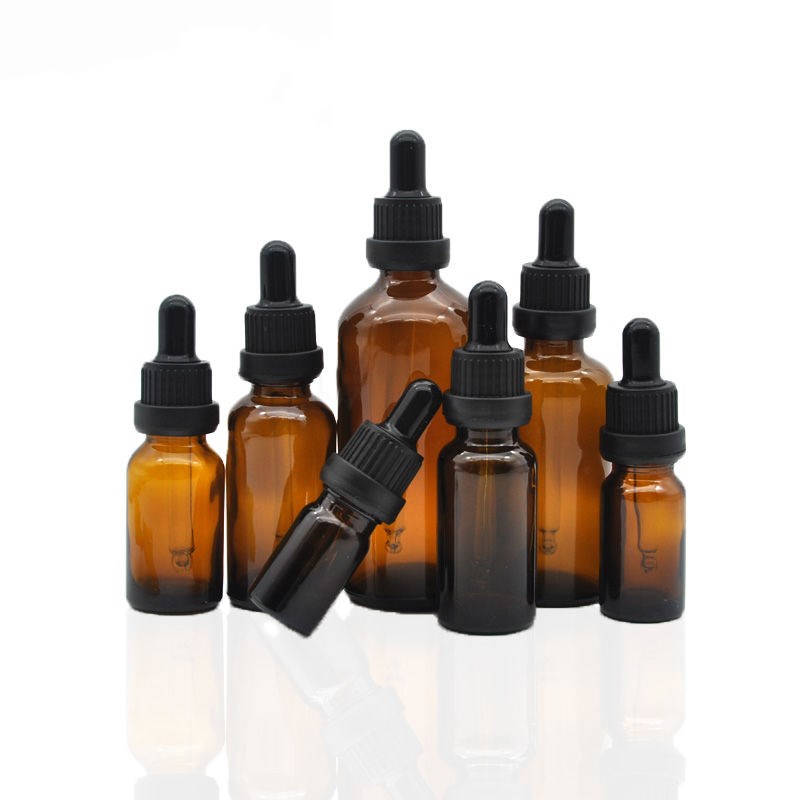 30ml 50ml amber glass dropper CBD oil bottle with tamper proof cap