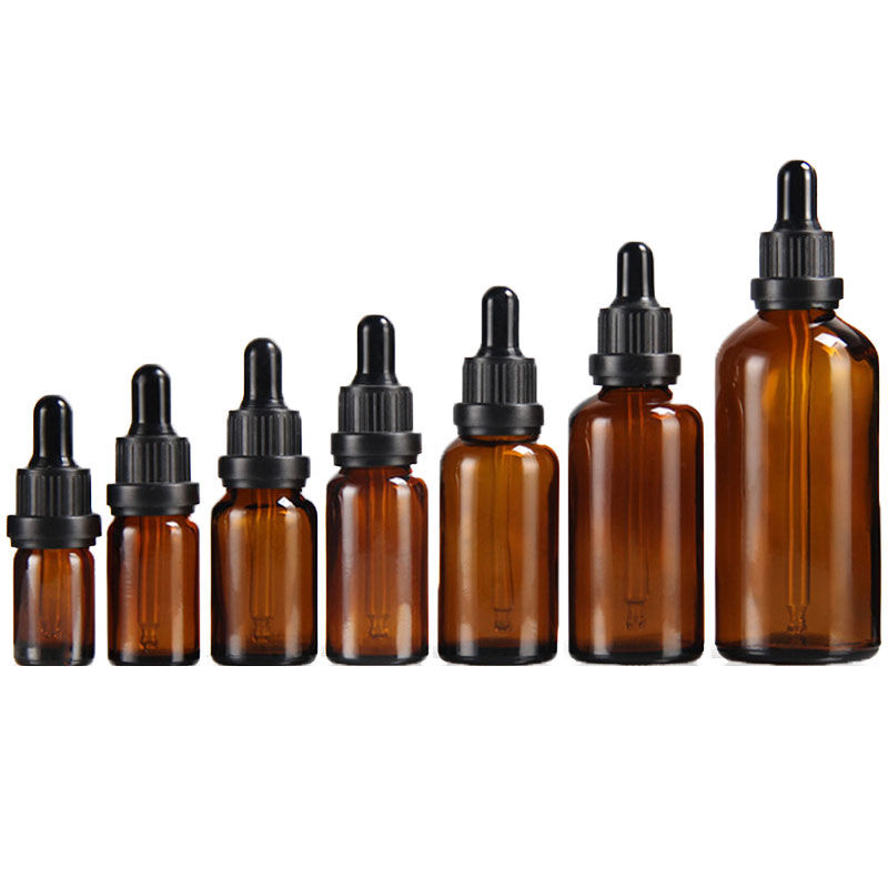 30ml 50ml amber glass dropper CBD oil bottle with tamper proof cap