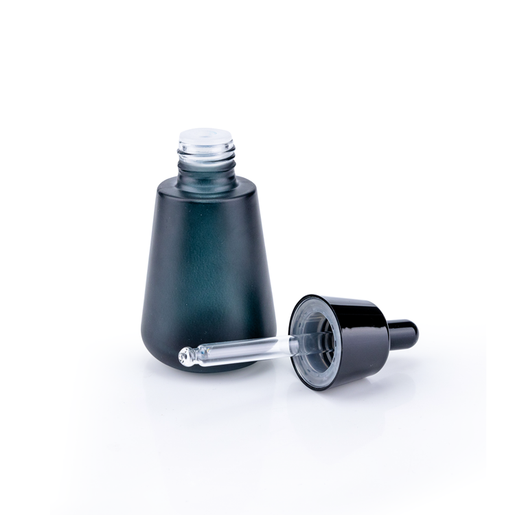 30ml 50ml black hair oil bottles lotion serum cosmetic bottle matte black glass dropper bottle