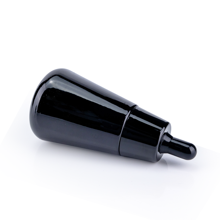 30ml 50ml black hair oil bottles lotion serum cosmetic bottle matte black glass dropper bottle