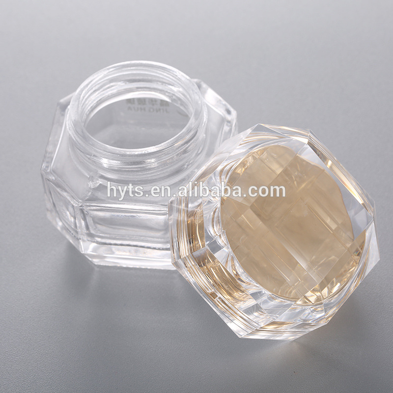 30ml 50ml cosmetic fancy clear decorative glass jar