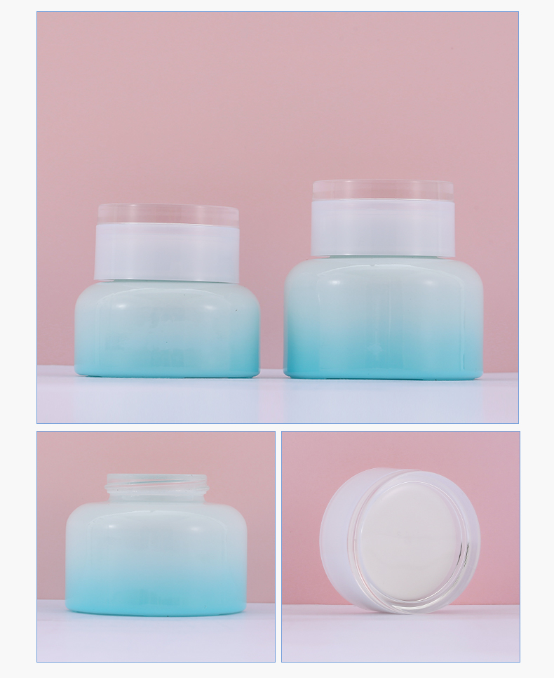 30ml 50ml cream jar cosmetic gradual change custom glass jars and containers with cosmetic cream jar