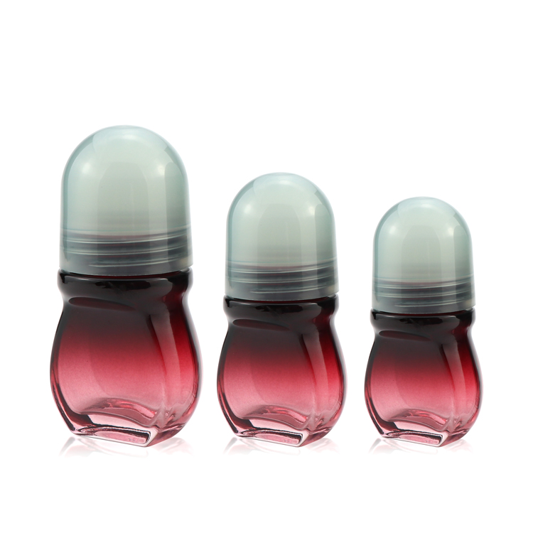 30ml 50ml empty roll on essential oil glass bottle with big plastic roller ball