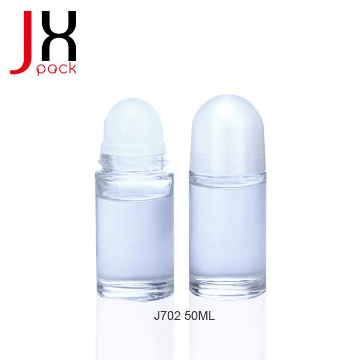 30ml 50ml empty roll on essential oil glass bottle with big plastic roller ball