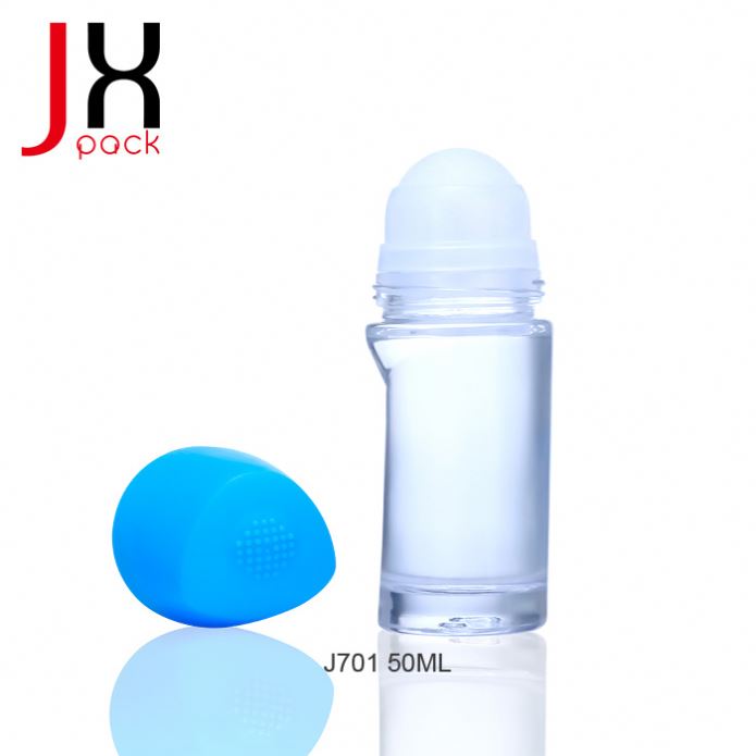 30ml 50ml empty roll on essential oil glass bottle with big plastic roller ball