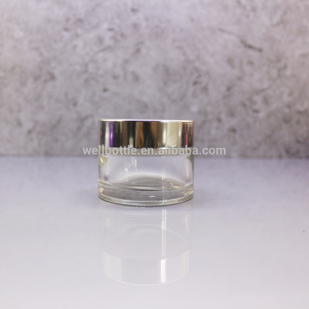 30ml 50ml frost mason glass jar with gold aluminum cap for milk cream face cream RJ-35T