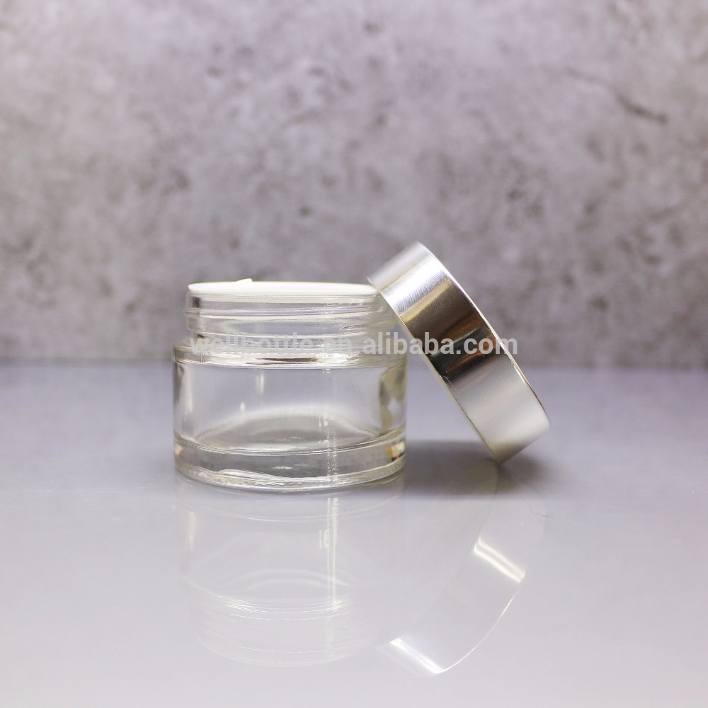30ml 50ml frost mason glass jar with gold aluminum cap for milk cream face cream RJ-35T