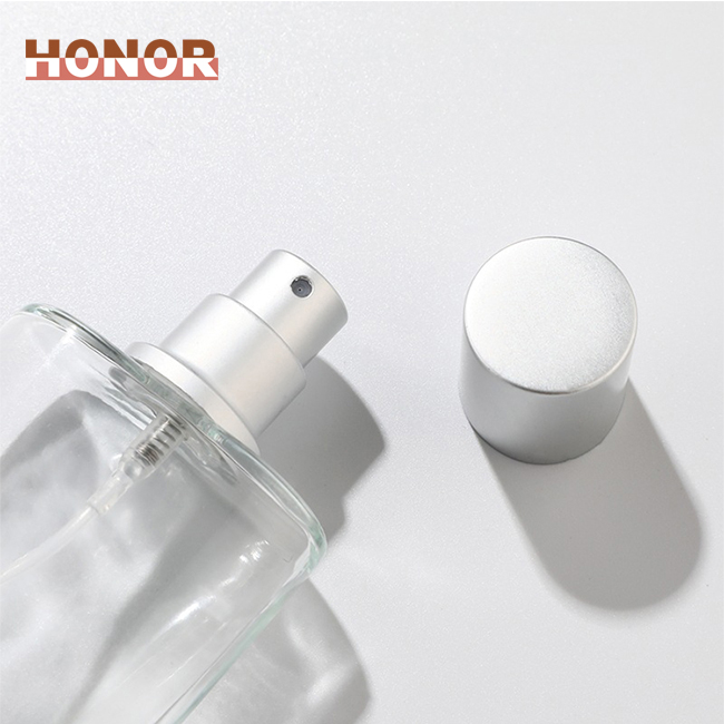 30ml 50ml glass square frosted perfume bottle cosmetic packaging spray bottles with gold silver spray cap