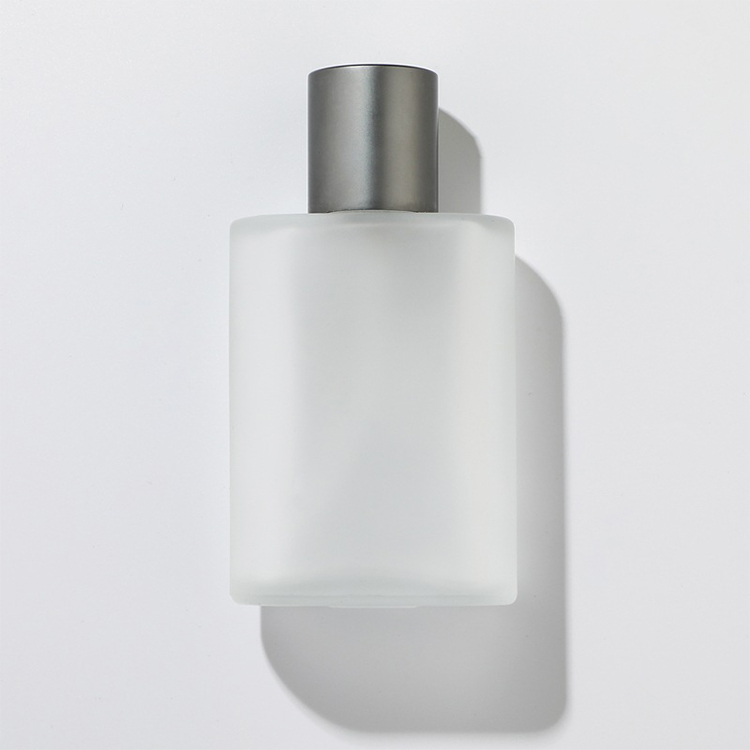 30ml 50ml glass square frosted perfume bottle cosmetic packaging spray bottles with gold silver spray cap