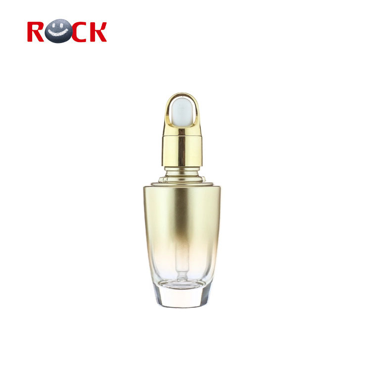 30ml 50ml gold color glass dropper bottles essential oil use wholesale