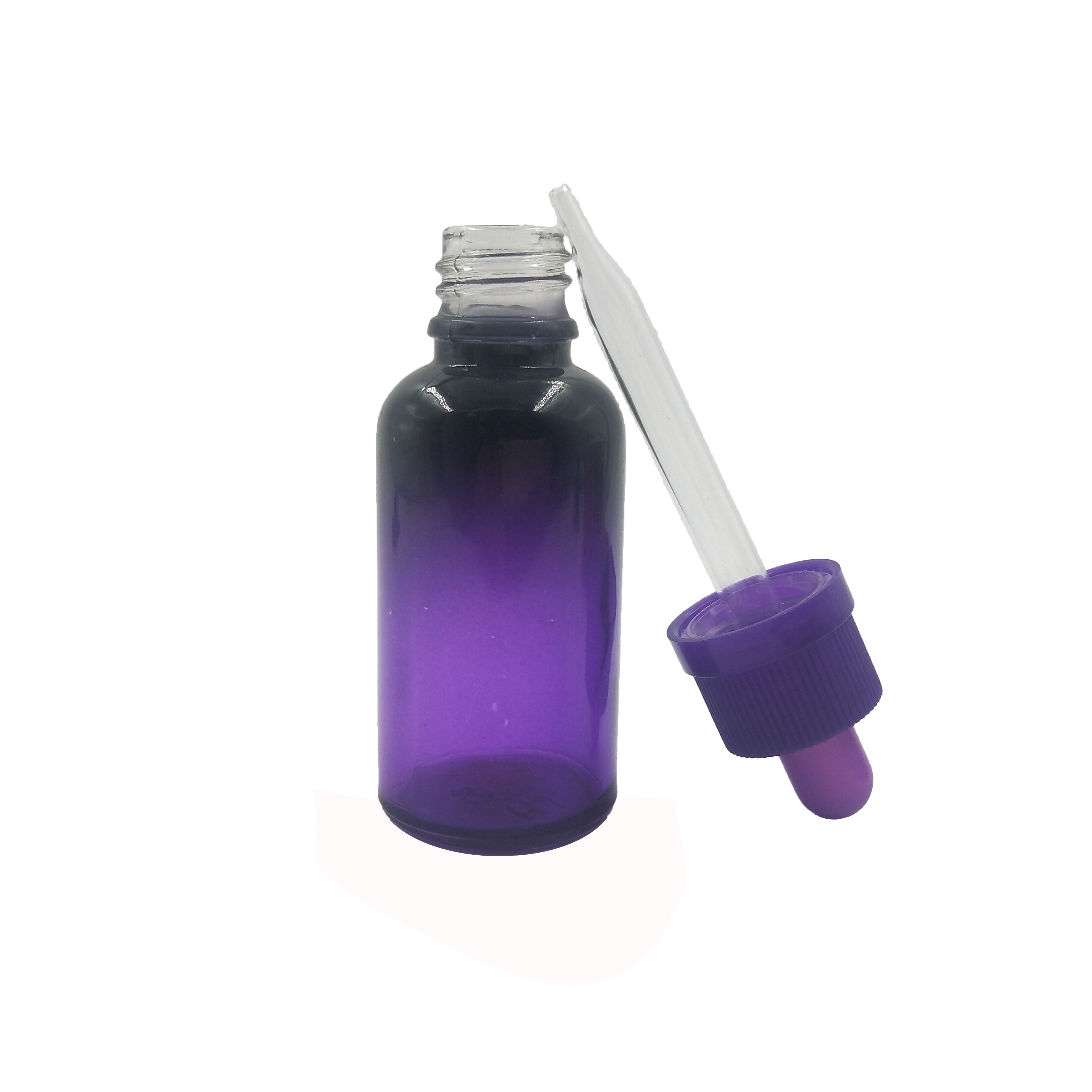 30ml 50ml gradient Boston round glass dropper essential oil bottle with child protective cap