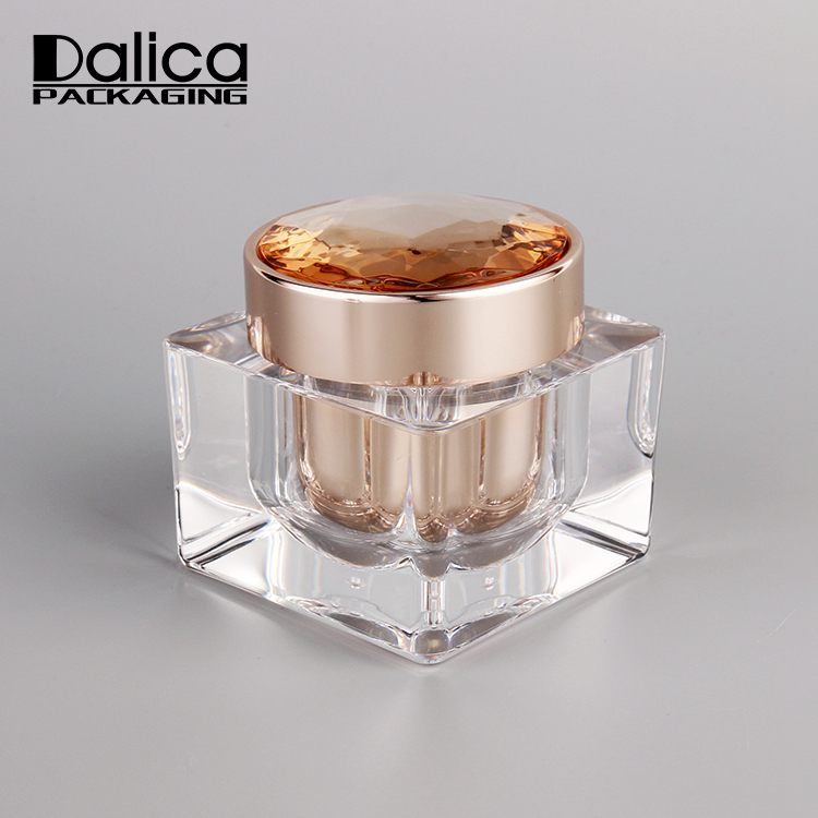 30ml 50ml luxury popular skin care square silver plastic jar