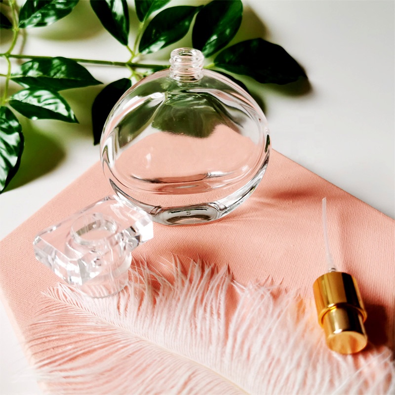 30ml 50ml personalised Refillable Round Shape Glass Empty Sprayer Perfume Bottle Bottles