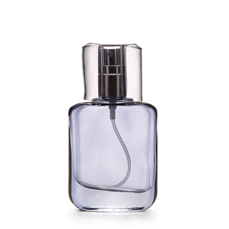 30ml 50ml straight rectangular aluminium screw cap men's black perfume spray glass bottle