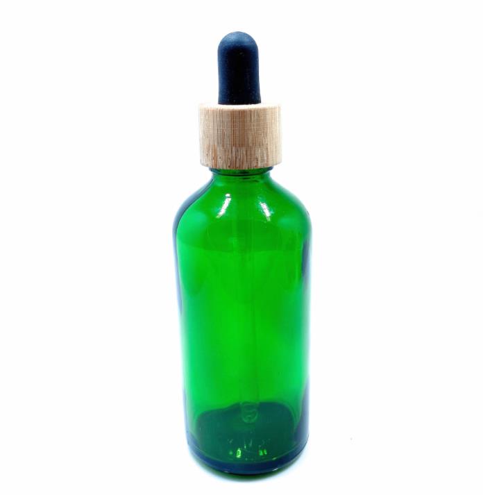30ml 60 ml 50 ml 100 ml 120 ml Frosted White Amber Black Glass Bottle with Bamboo Dropper for CBD Oil