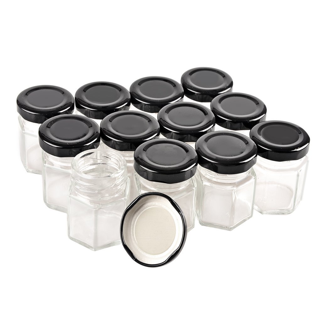 30ml 60ml 100ml 120ml 180ml 280ml 380ml 500ml 730ml food jar hexagonal glass
