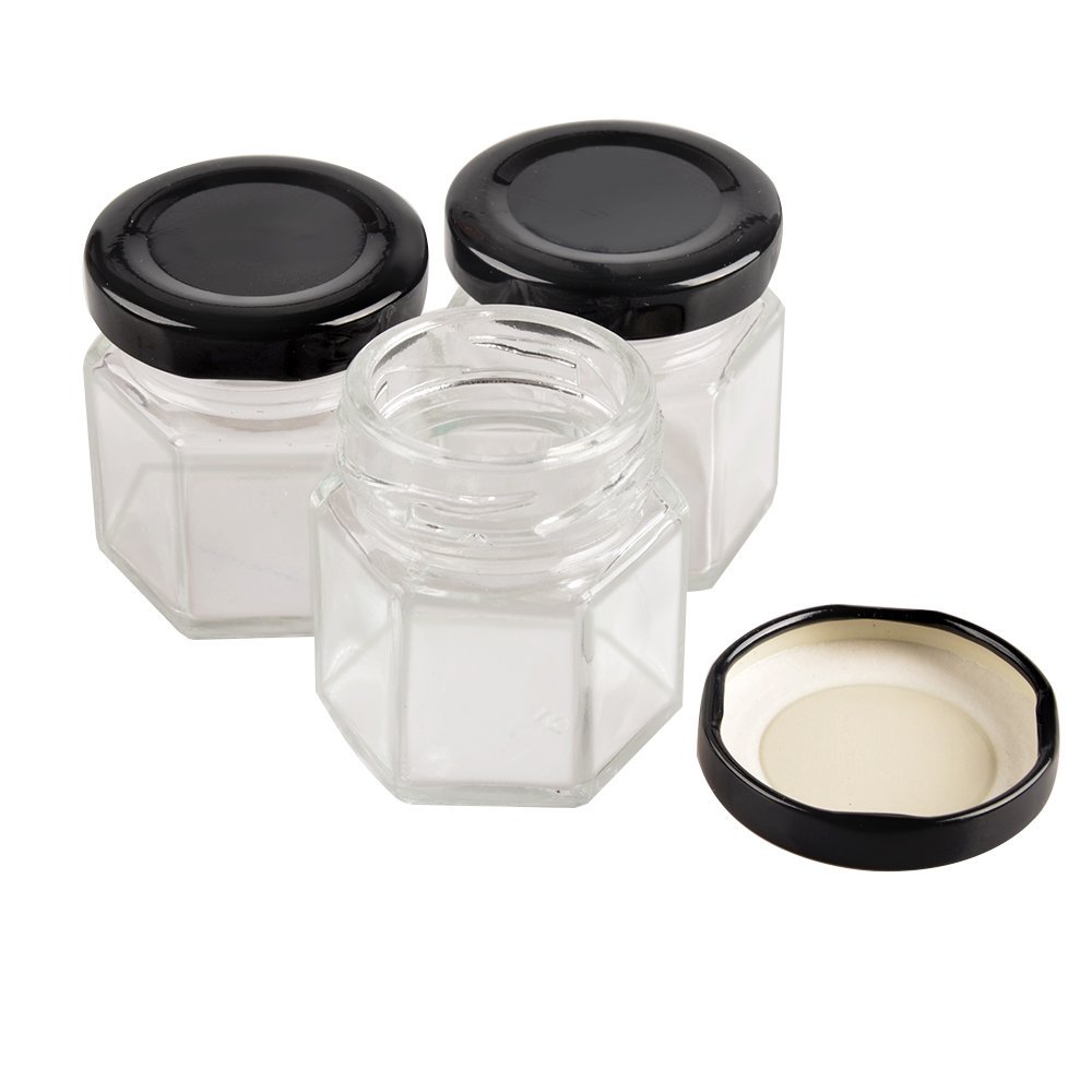 30ml 60ml 100ml 120ml 180ml 280ml 380ml 500ml 730ml food jar hexagonal glass