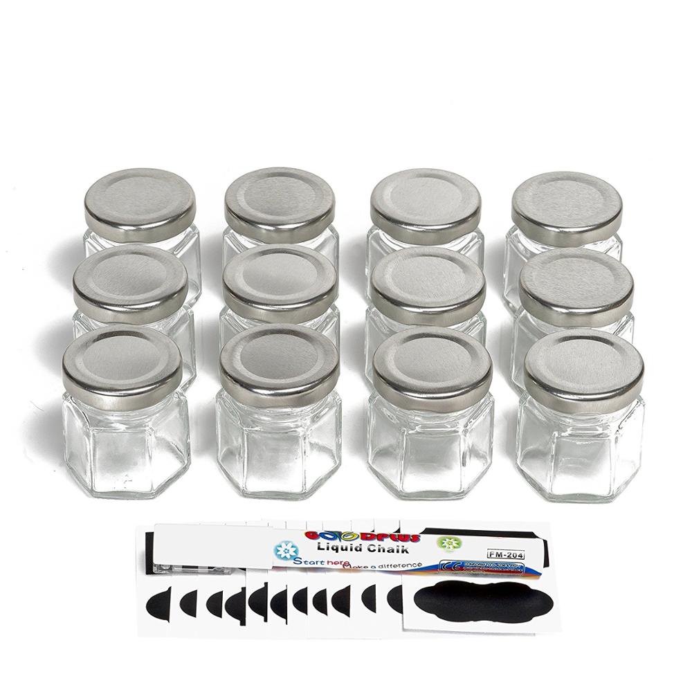 30ml 60ml 100ml 120ml 180ml 280ml 380ml 500ml 730ml food jar hexagonal glass