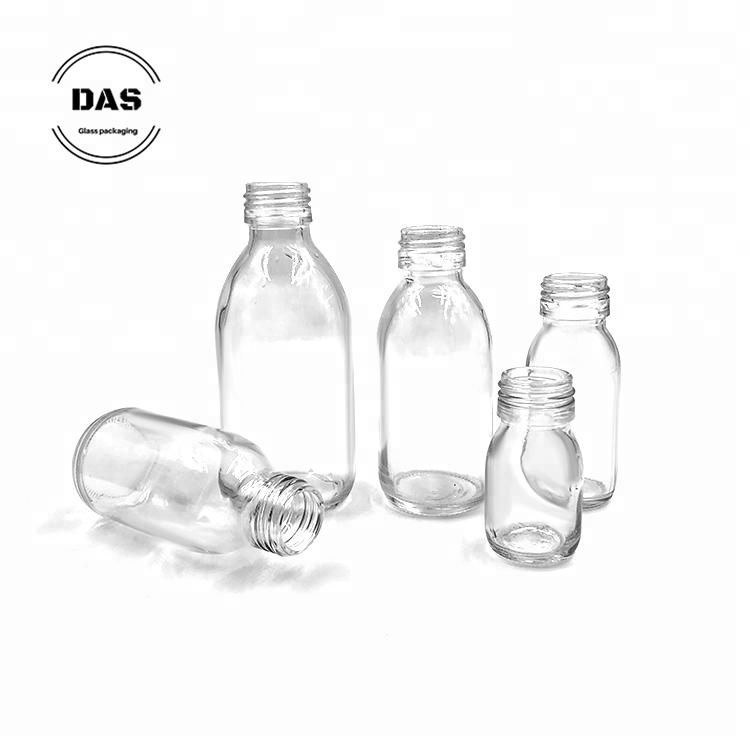 30ml 60ml 100ml 125ml 150ml 200ml syrup bottle with white medilock cap