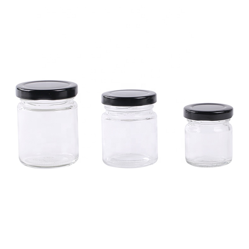 30ml 60ml 100ml 240ml clear empty round honey bird nest glass jar with easy open lid