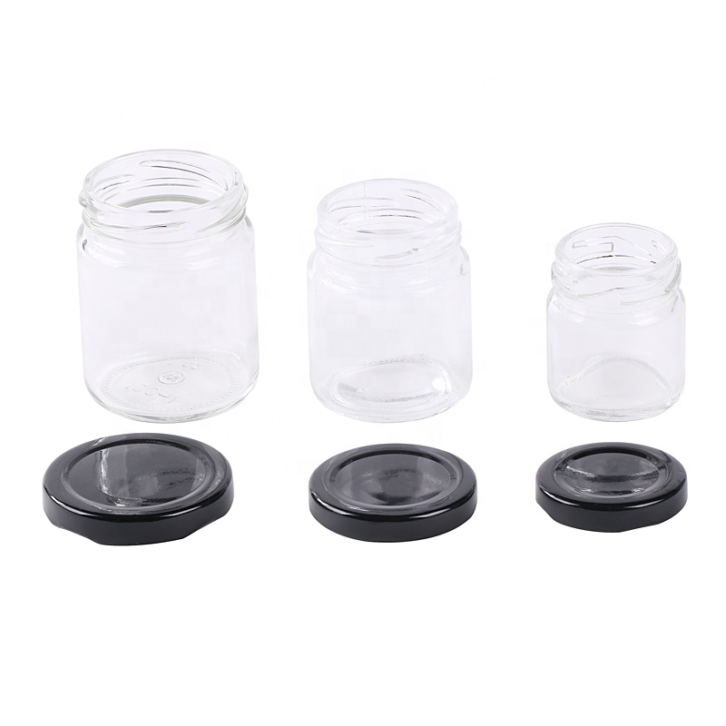 30ml 60ml 100ml 240ml clear empty round honey bird nest glass jar with easy open lid