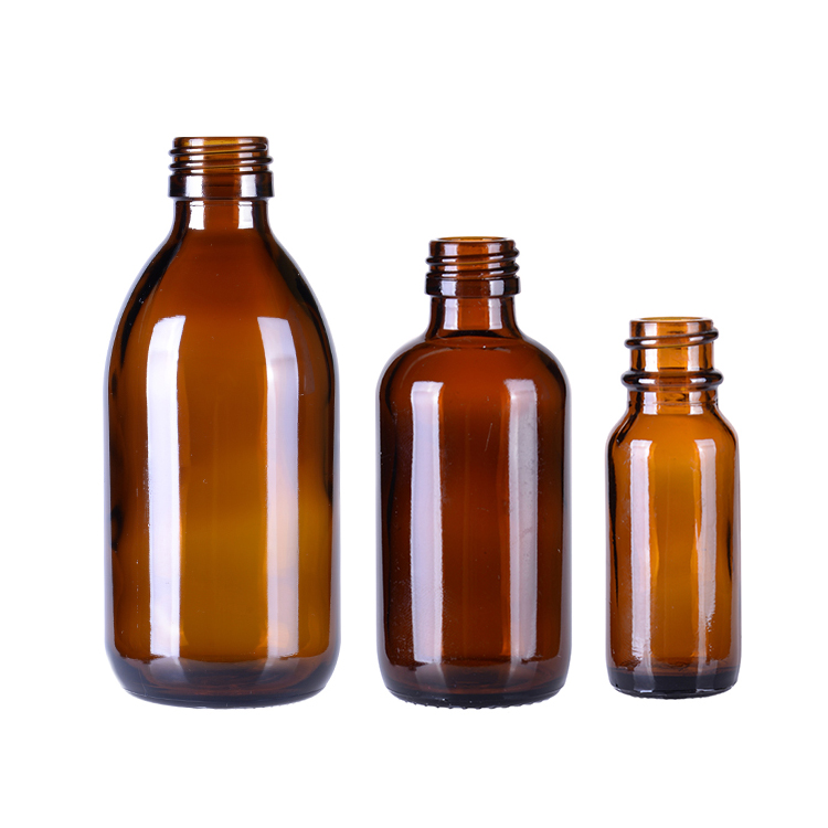 30ml/60ml/100ml amber syrup glass bottle