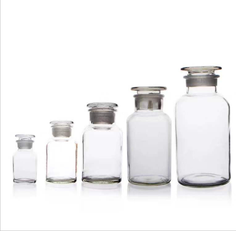 30ml 60ml 120ml 250ml 500ml narrow mouth clear glass laboratory reagent bottle