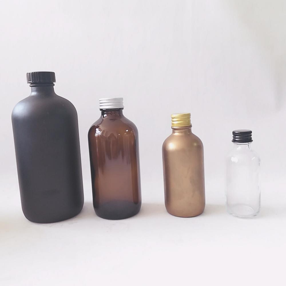 30ml 60ml 120ml 500ml Cold Brew Coffee Kombucha essential oil amber boston round glass bottles