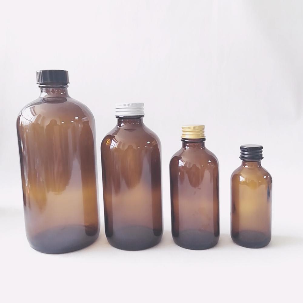 30ml 60ml 120ml 500ml Cold Brew Coffee Kombucha essential oil amber boston round glass bottles