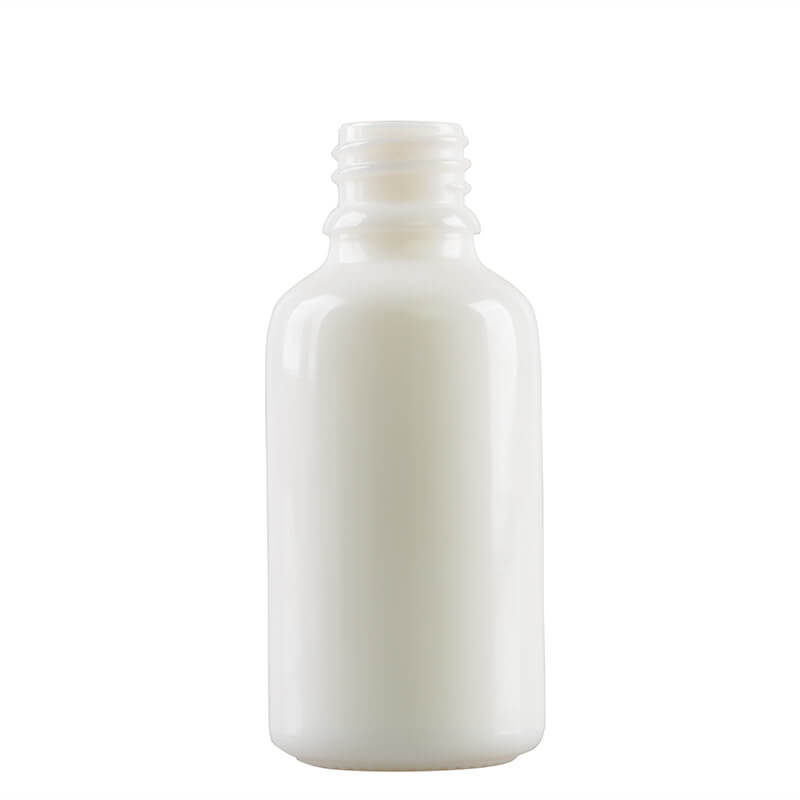 30ml 60ml 120ml opal white essential oil glass bottle with silver press dropper