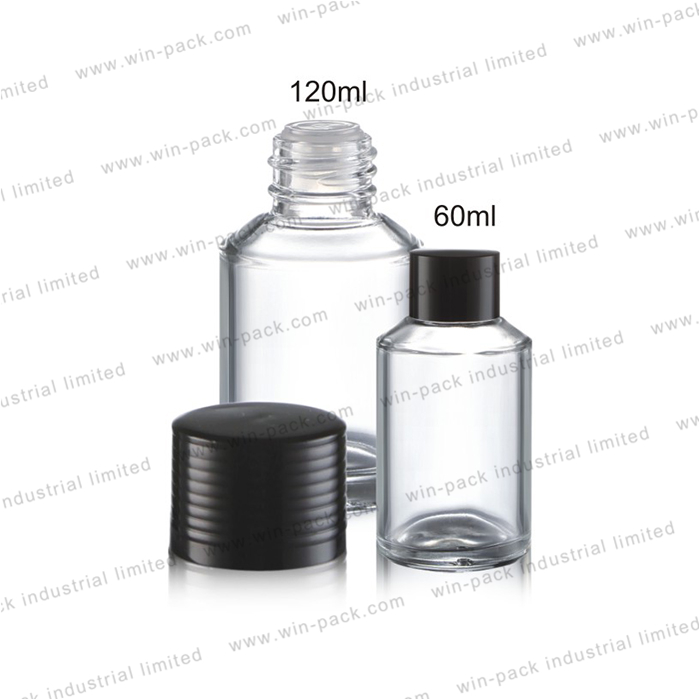 30ml 60ml 120ml slip shoulder refillable yellow white black painting glass pump lotion bottle