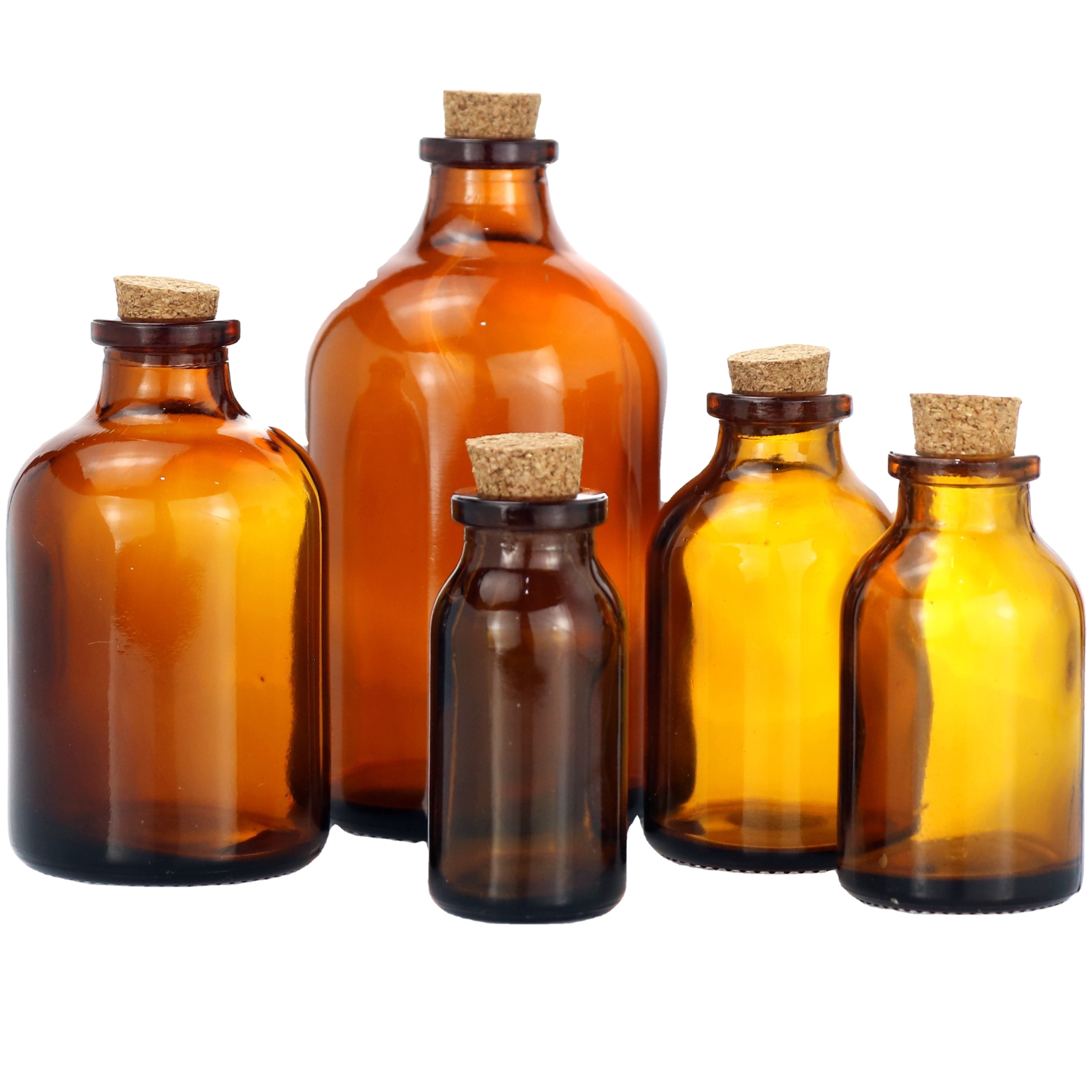 30ml 60ml 125ml 250ml 500ml 1000ml amber Medical glass pill apothecary reagent bottle with Sealed glass cork