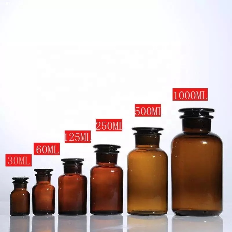 30ml 60ml 125ml 250ml Medical clear glass reagent bottle