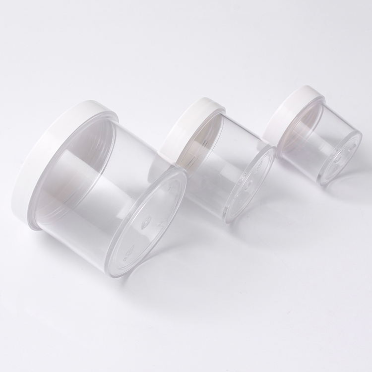 30ml 60ml 150ml White Plastic Jar With Lid Screw Plastic Cosmetic Jars With Lids