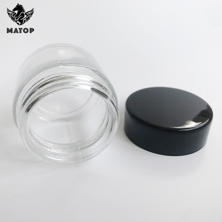 30ml 60ml 90ml 120ml Child Resistant Clear Glass jar