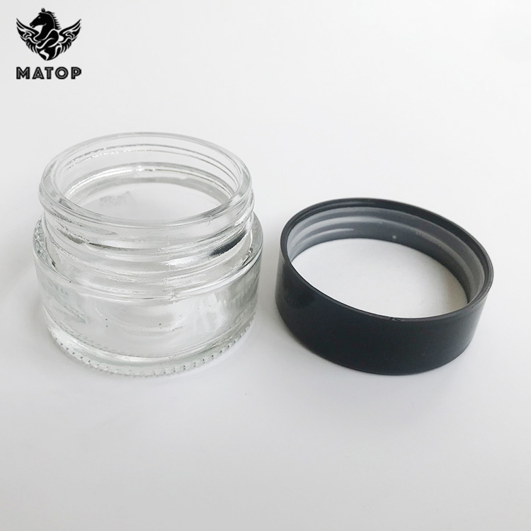 30ml 60ml 90ml 120ml Child Resistant Clear Glass jar