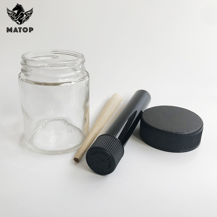 30ml 60ml 90ml 120ml Child Resistant Clear Glass jar