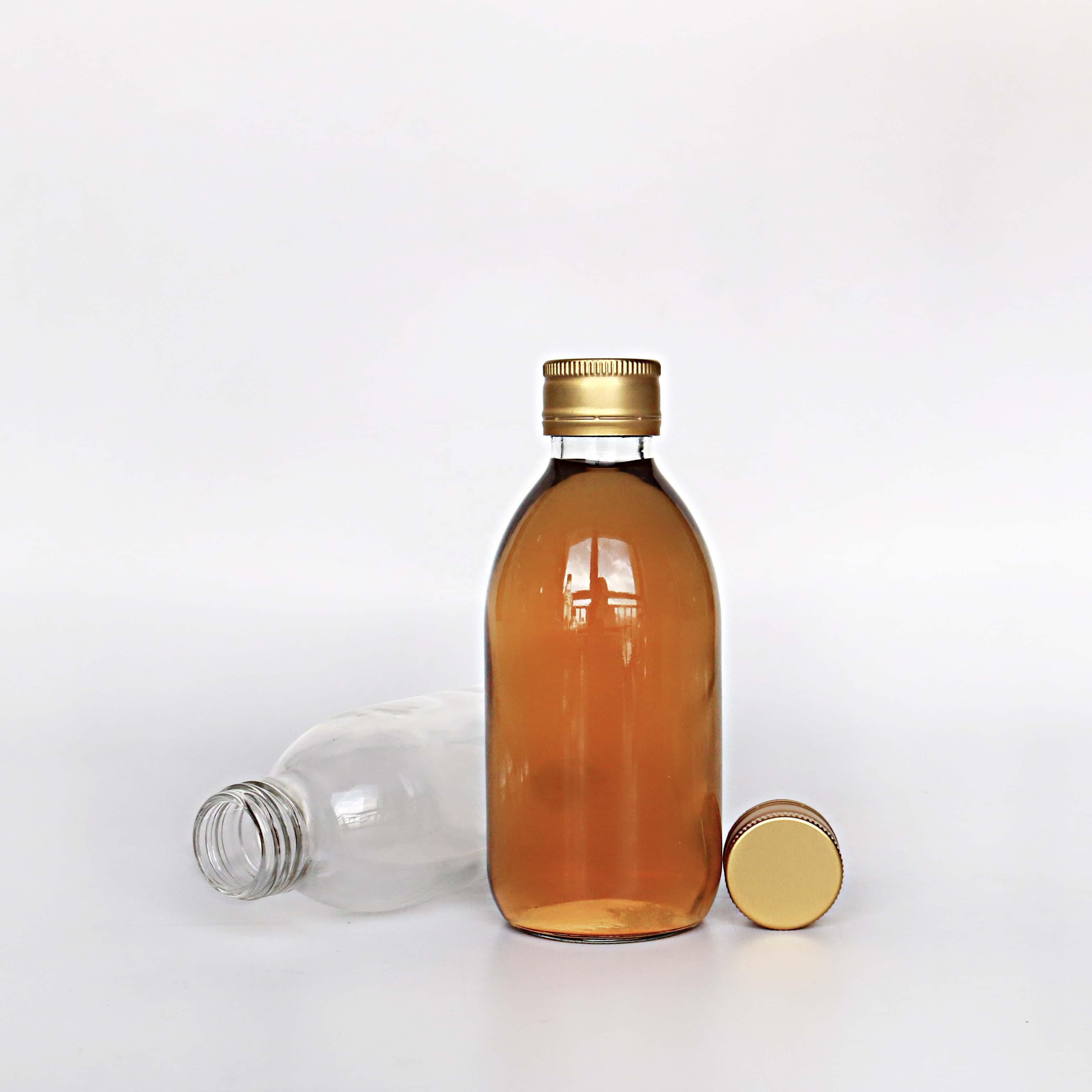 30ml 60ml Glass Bottle 100ml 150ml 200ml Shot Glass Wine With Metal Screw Lid