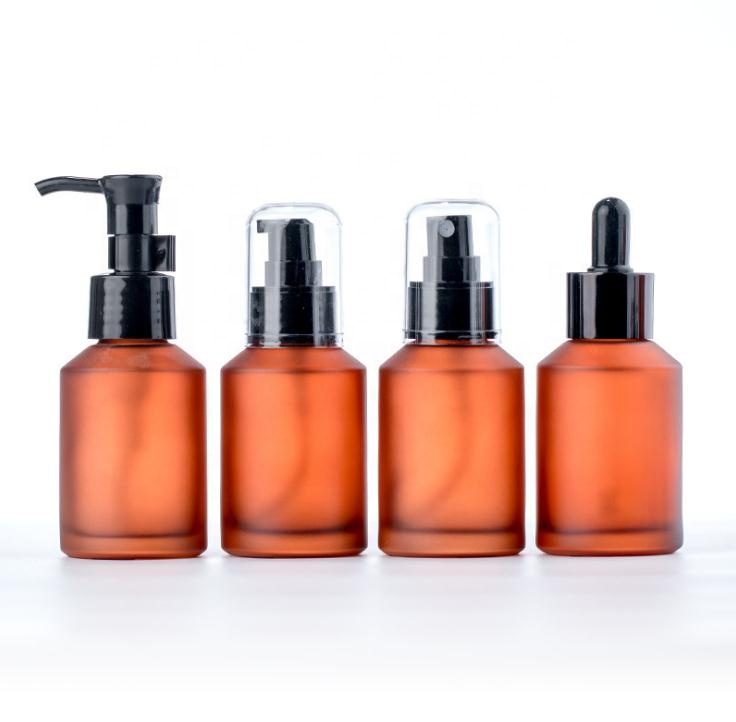 30ml 60ml Red Frosted Fine Mist Spray Bottle, Lotion Bottle Dropper Bottle Glass