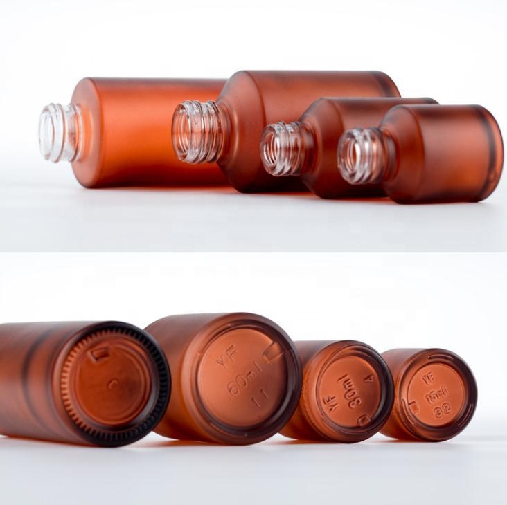 30ml 60ml Red Frosted Fine Mist Spray Bottle, Lotion Bottle Dropper Bottle Glass