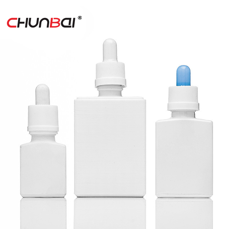 30ml 60ml black square essential oil glass bottle with dropper