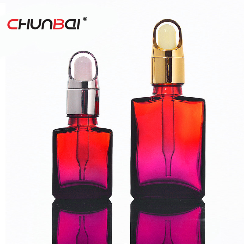 30ml 60ml black square essential oil glass bottle with dropper