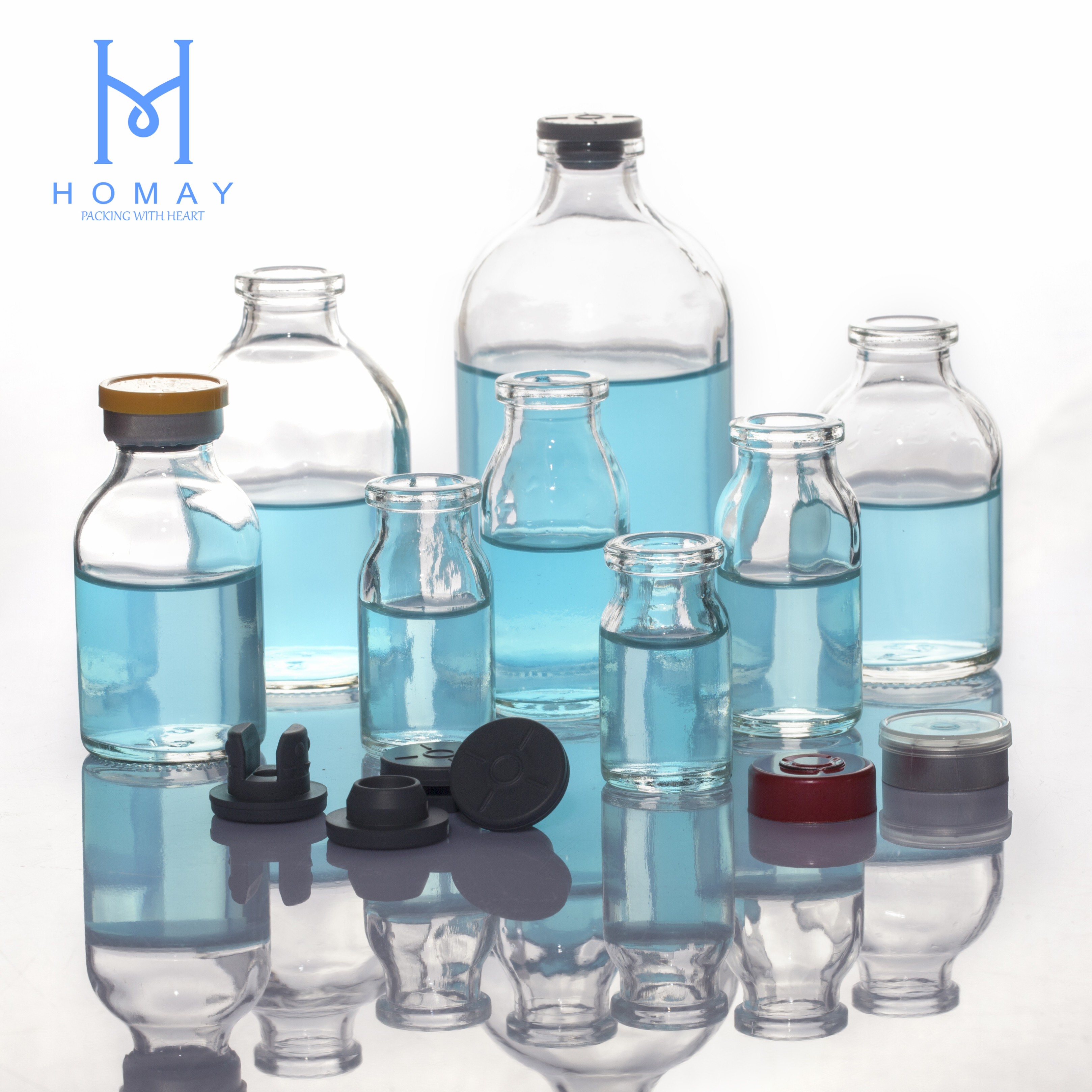 30ml Amber Clear Molded Glass Injection Vials For Antibiotics USP TYPE I II III