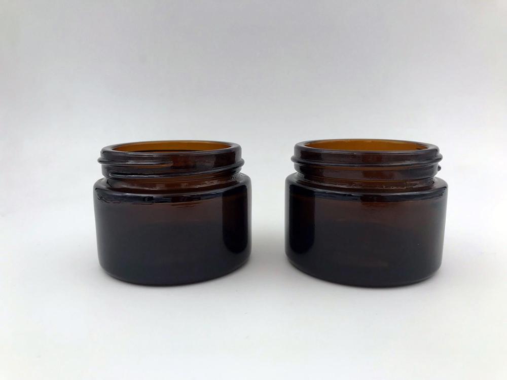 30ml Amber Glass Cosmetic Jars
