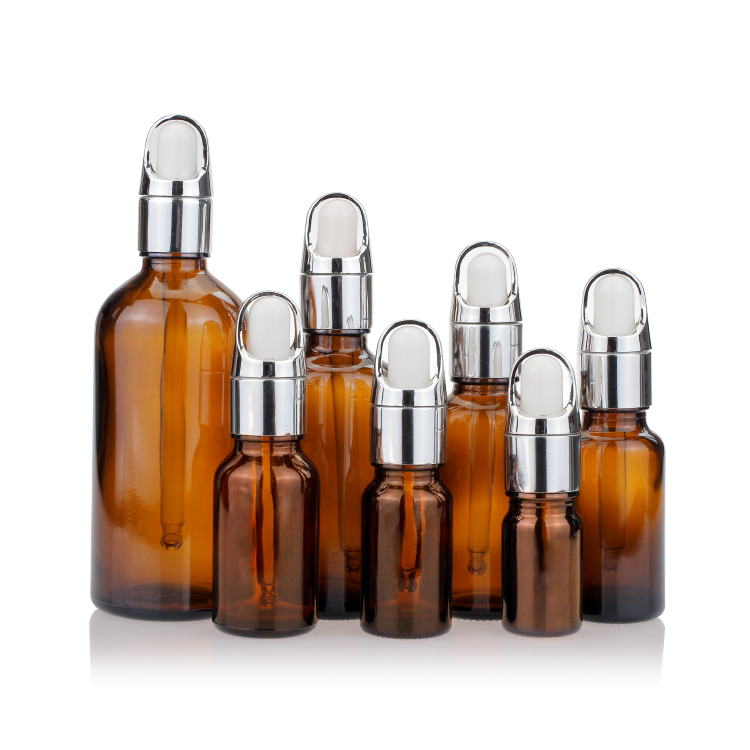 30ml Amber Glass Tamper Evident Dropper Bottles for Essential Oils