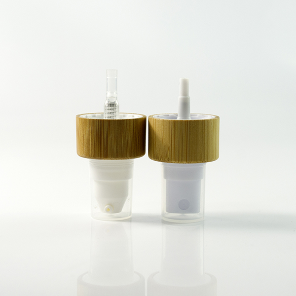 30ml Bamboo Cosmetic Packaging Containers Frosted Glass Lotion Pump Spray Bottle For SkinCare