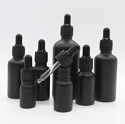 30ml Black Dropper Glass Oil Bottle Factory Sell Perfume Bottle Clear Matte Coating